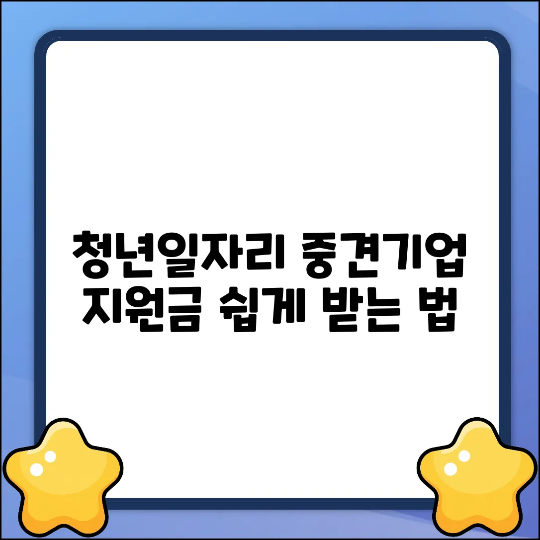 중견기업 청년일자리도약지원금, 쉽게 받는 법