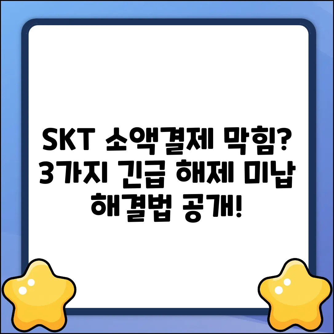 SKT 소액결제 미납, 정책 푸는 3가지 방법