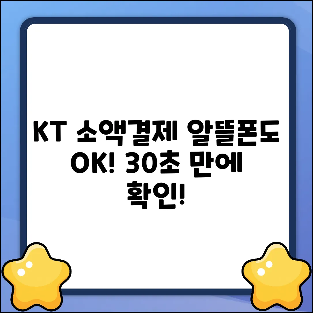 KT폰 소액결제 차단? 알뜰폰도 쉽게 확인!