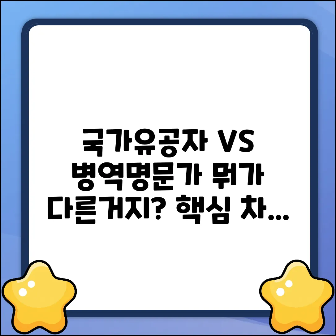 국가유공자 & 병역명문가, 차이점 쉽게 정리!