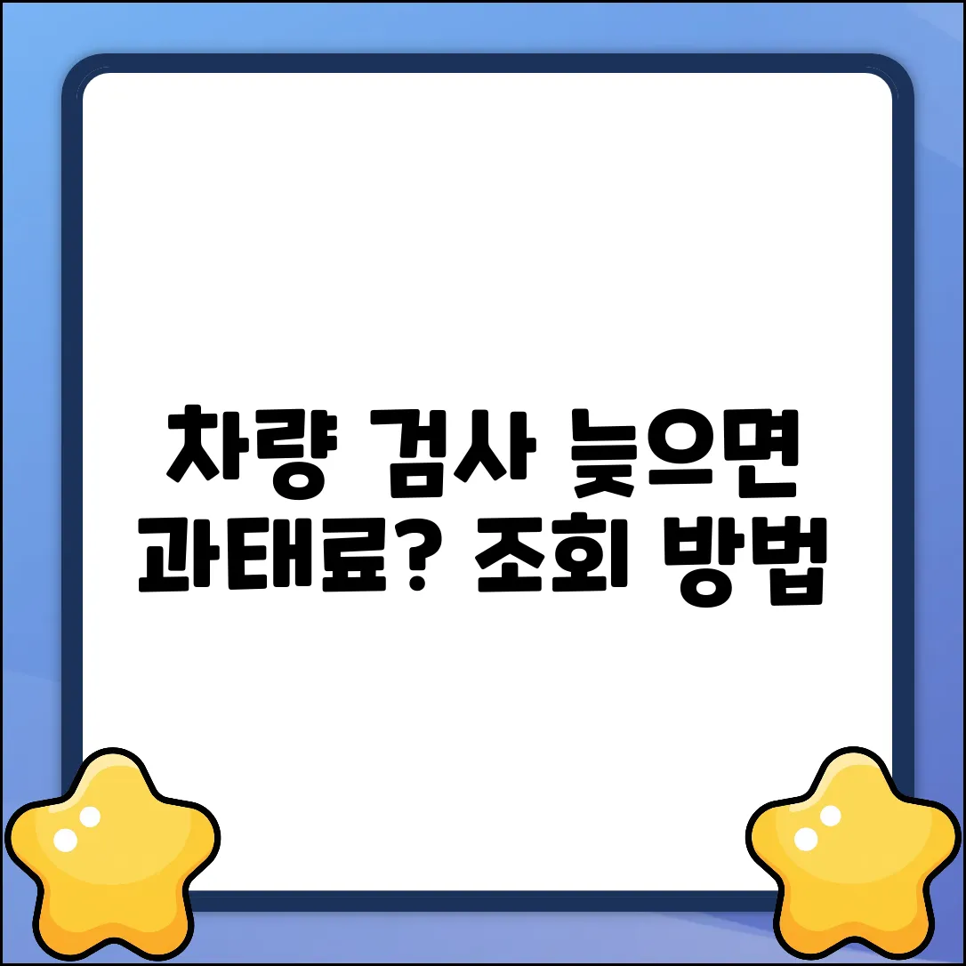차량 검사 지연 과태료, 조회 방법은?