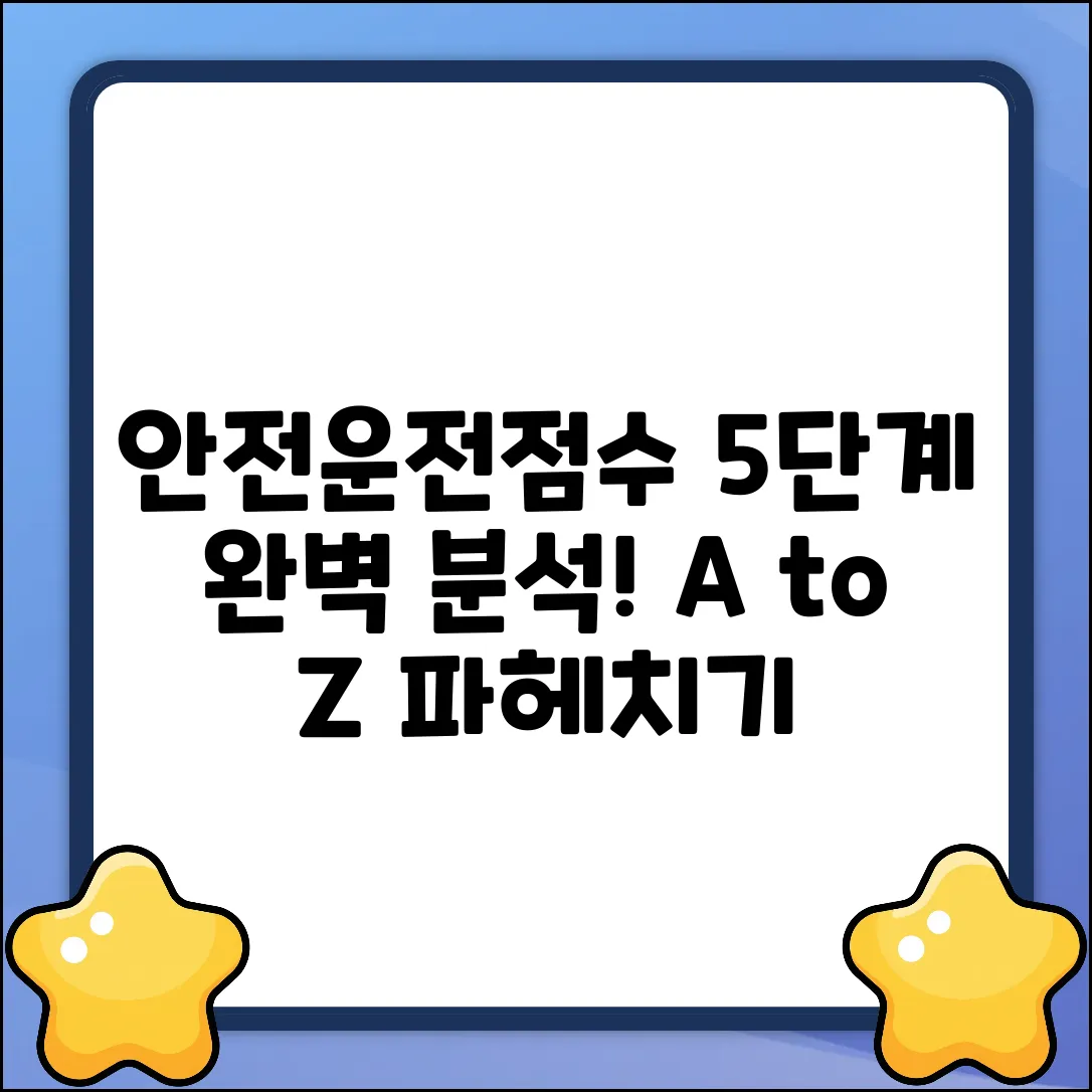 안전운전점수 A to Z: 계산법 5단계 완벽 분석