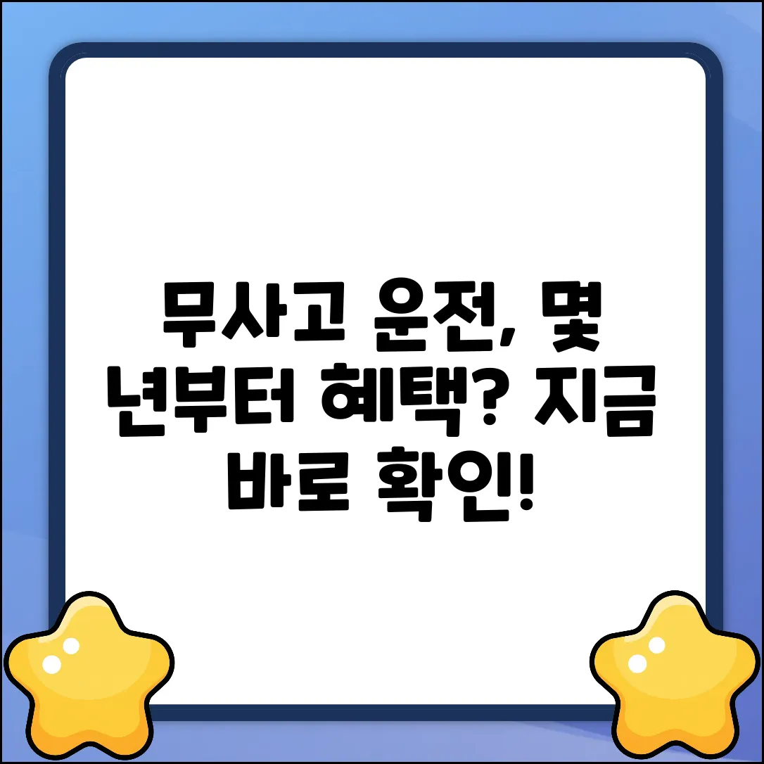 무사고 운전, 기간 기준이 궁금하세요?