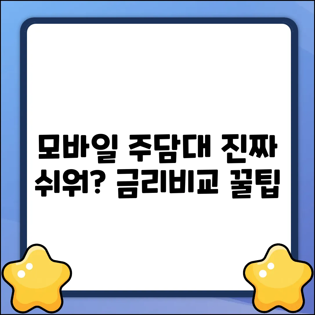 모바일 주담대 금리비교, 진짜 쉬울까?