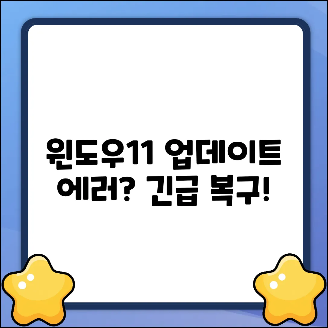 윈도우11 업데이트 오류? 복구 옵션 확인!