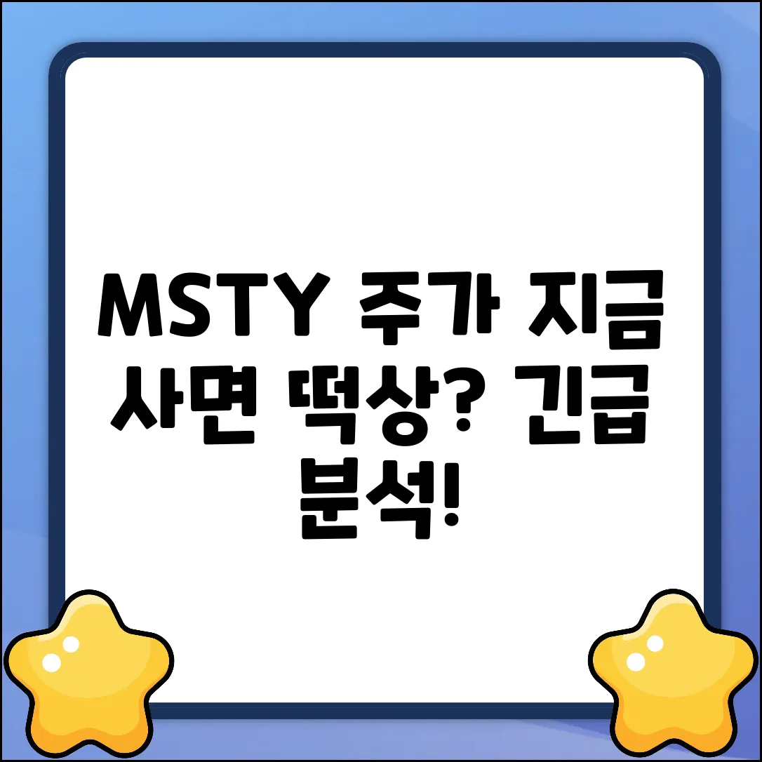 MSTY주가, 지금 투자해도 괜찮을까?