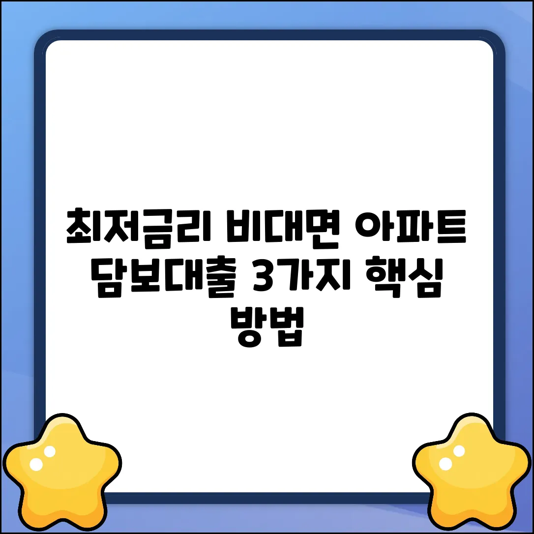 비대면 아파트 담보대출, 최저금리 받는 3가지 방법