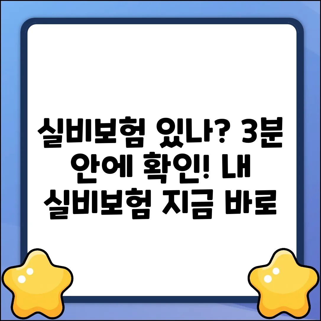 실비보험 가입여부, 딱 3분 안에 확인!