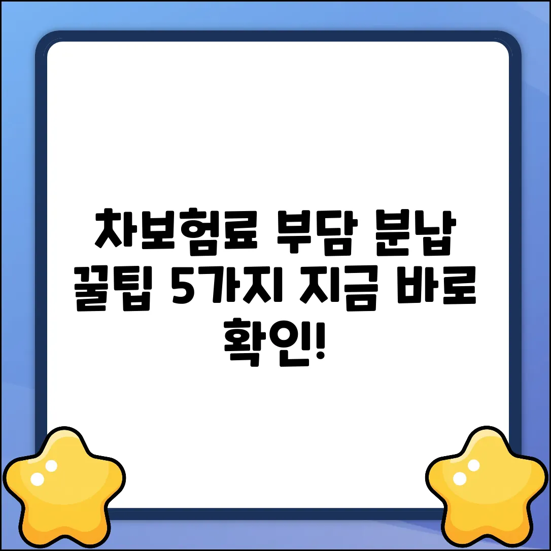 자동차보험 분납, 5가지 꿀팁💰